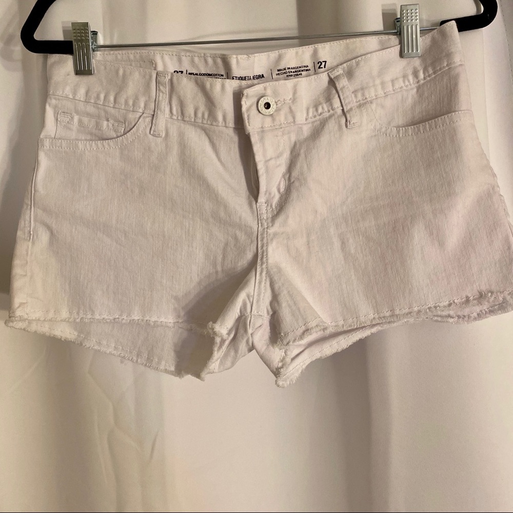 White Denim Shorts